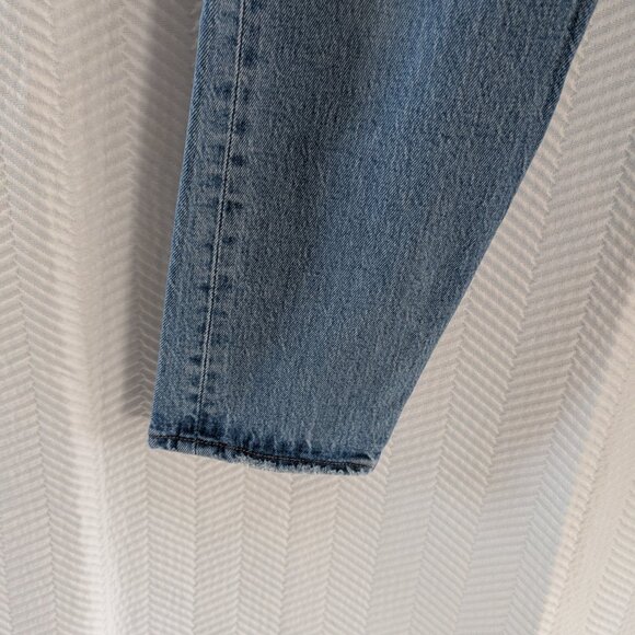 Levi's Wedgie Straight High Rise Rigid Denim Blue Jeans Medium Wash Size 28 - Picture 7 of 14